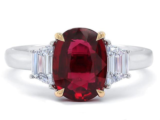 Oval Cut Ruby Ring