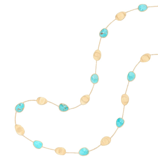 18KYG 36" LUNARIA TURQUOISE NECKLACE