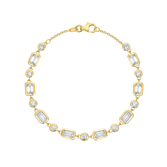 Lab Grown Diamond Bezel Station Bracelet (5.00 tcw)