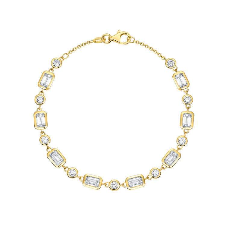 Lab Grown Diamond Bezel Station Bracelet (5.00 tcw)