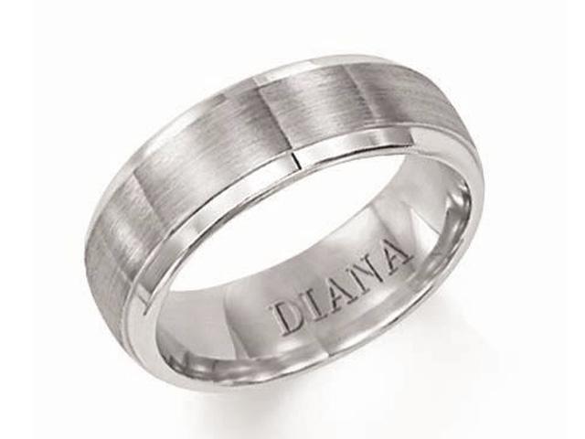 PLAT SATIN CENTER / POLISHED EDGE BAND SZ 10