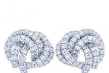 Open Knot Earrings with Diamonds