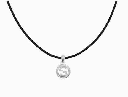 STSLVR INTERLOCKING G CORD NECKLACE