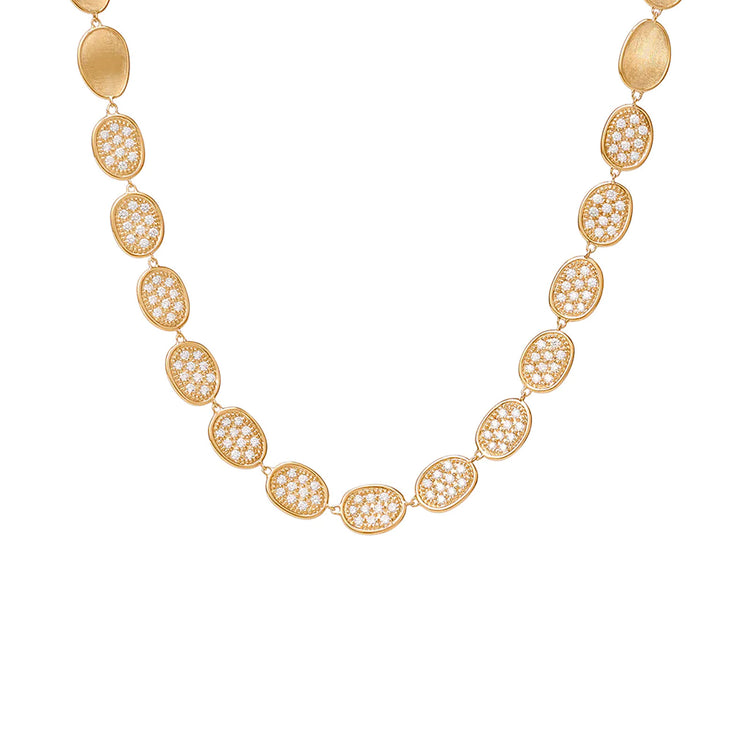 Diamond Lunaria Collar Necklace