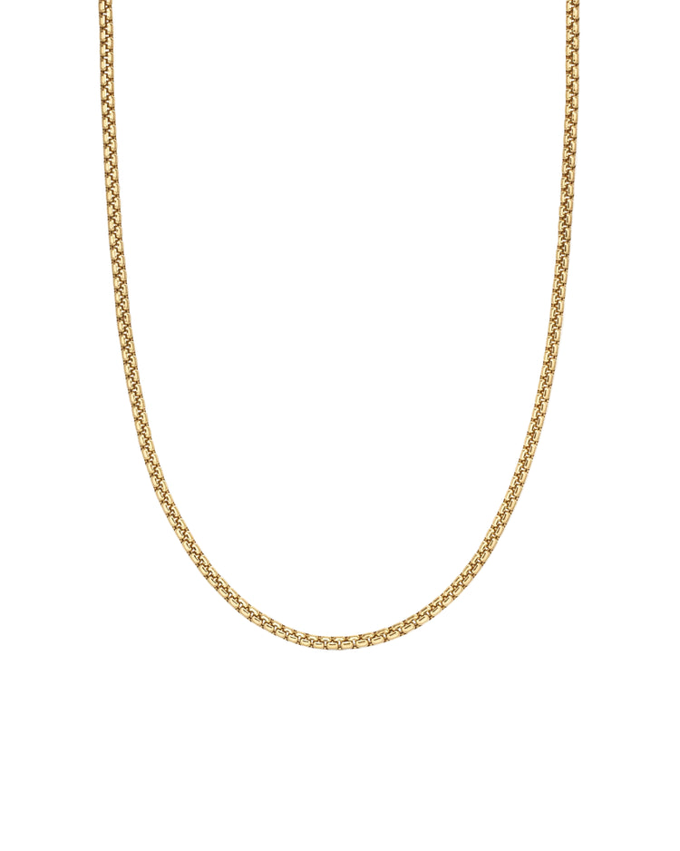 18KYG 22" 2.7MM BOX CHAIN