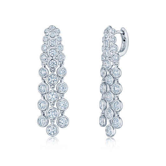 Waterfall Fringe Earrings with Diamonds