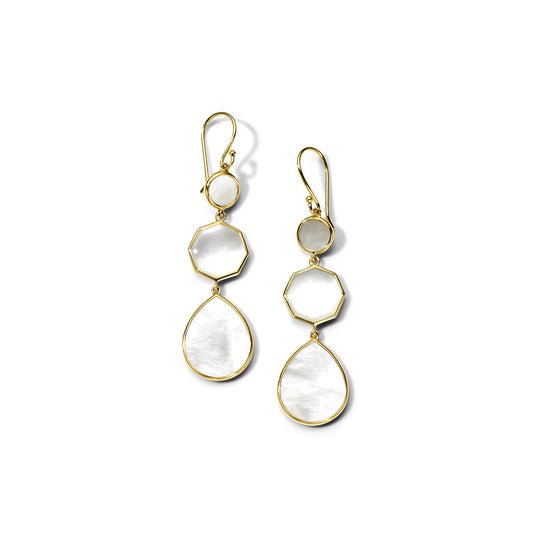 Mother of Pearl Polished Rock Candy Crazy 8's Earrings