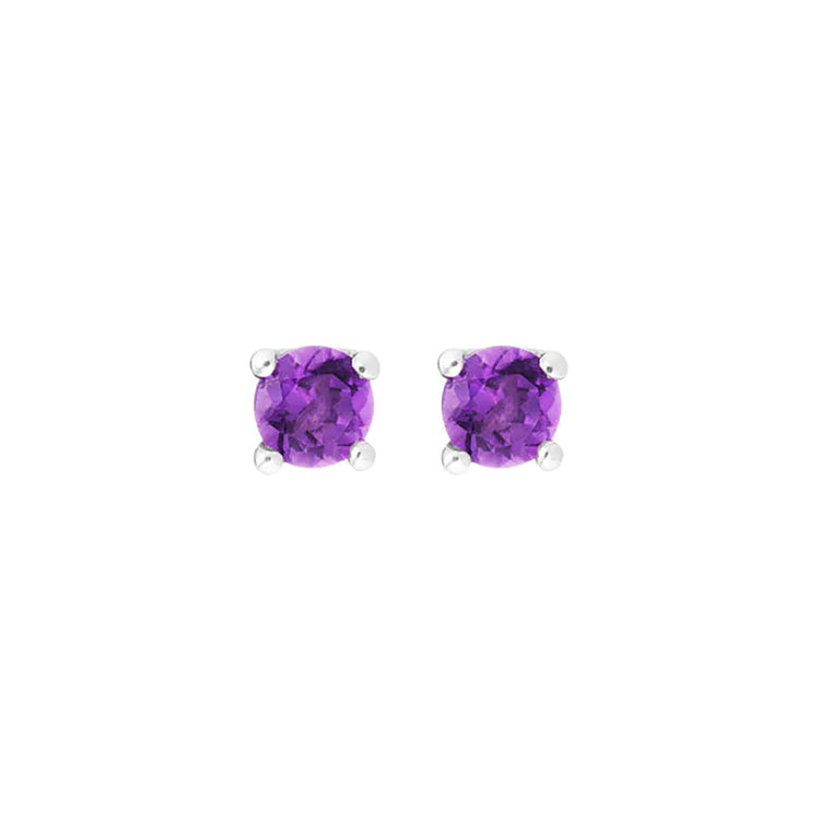 Amethyst Stud Earrings