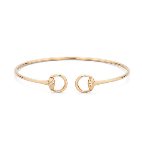Horsebit 18Kt Diamond Cuff Bracelet