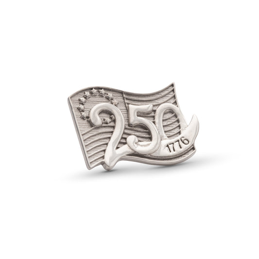 Sterling Silver America 250 Flag Commemorative Pin
