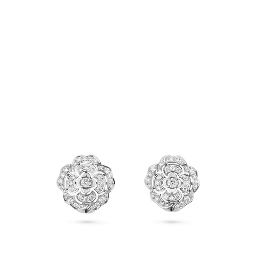 Bouton de Camélia earrings