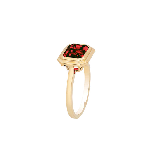 Garnet Manhattan Ring