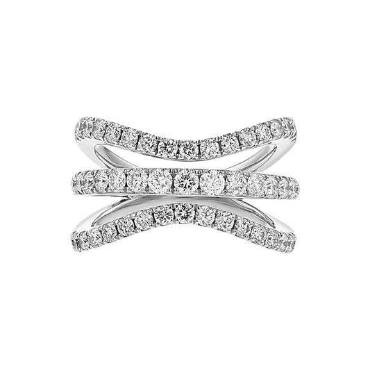 Three-Row Diamond Ring
