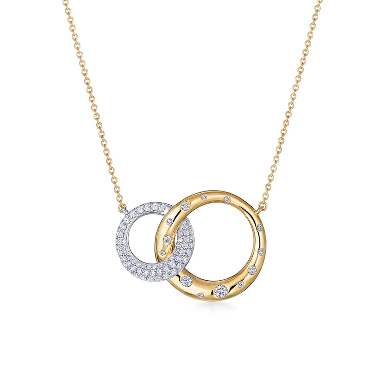 Cobblestone Interlocking Pendant with Diamonds