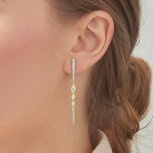 Drop Earrings with Diamonds