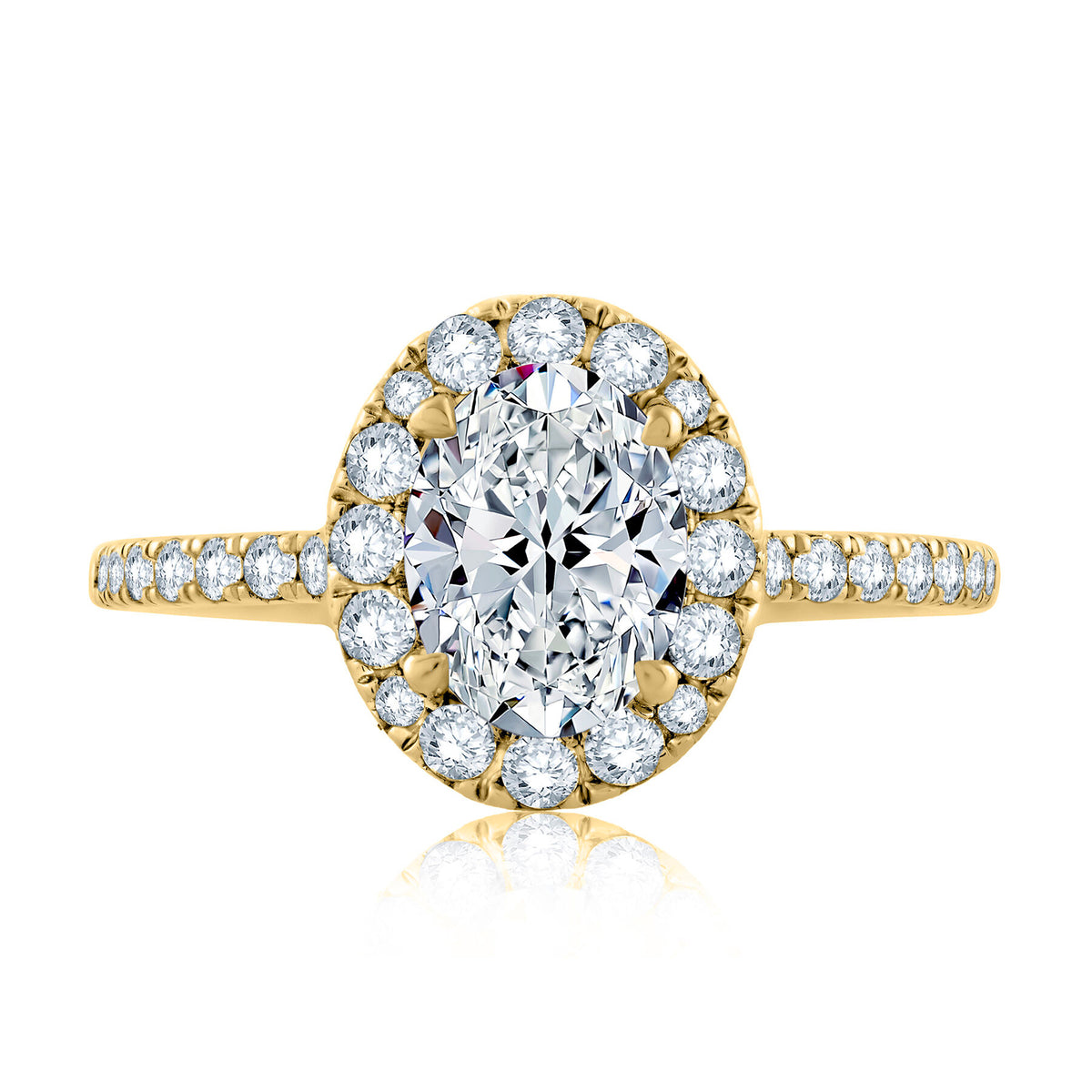 1 Carat Diamond Engagement Ring in Gold Solitaire - Melina Jewelry
