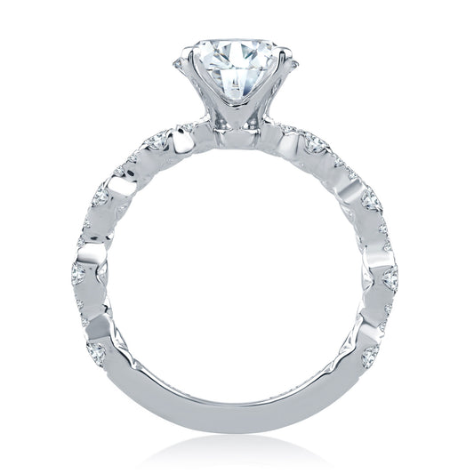 Diamond Semi Mount Ring | 14k White (1.50ct Head)