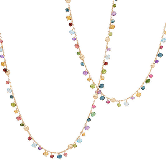 Africa Mixed Gemstone Long Necklace