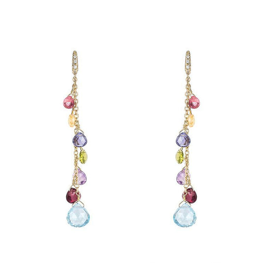 Mixed Gemstone & Diamond Paradise Earrings