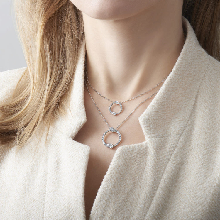 Eclipse Small Pendant with Diamonds