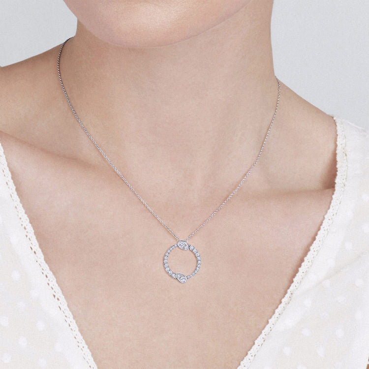 Eclipse Small Pendant with Diamonds