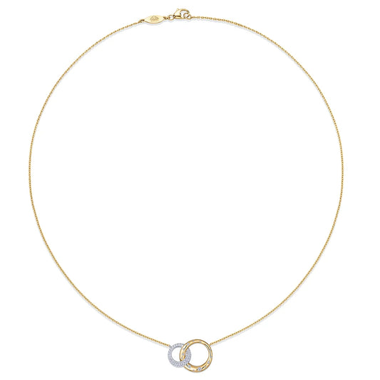 Cobblestone Interlocking Pendant with Diamonds