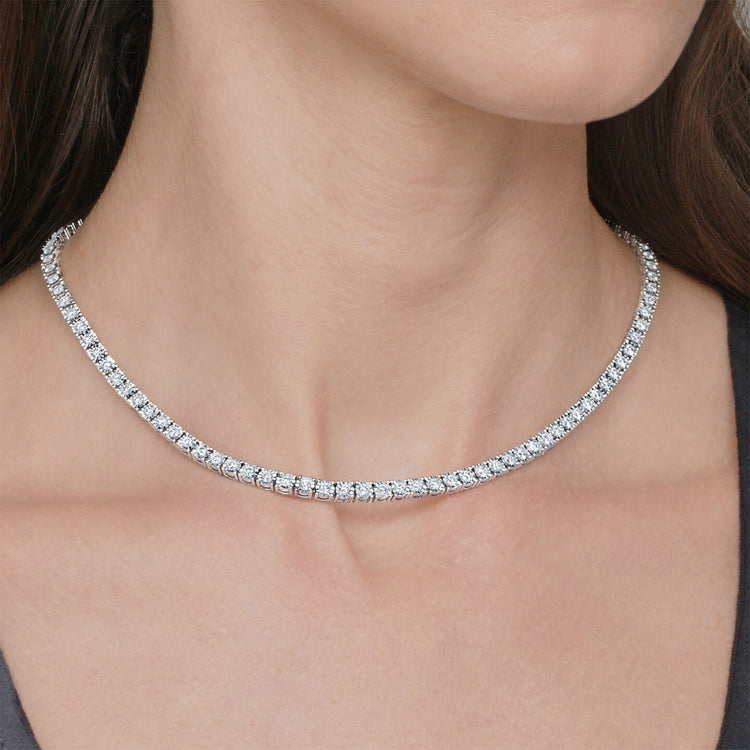 Diamond Sunburst Line Necklace