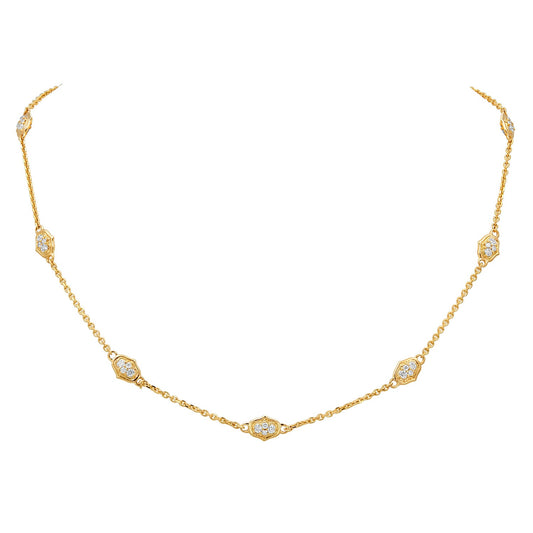 18k Yellow Gold Secret Garden Diamond Necklace