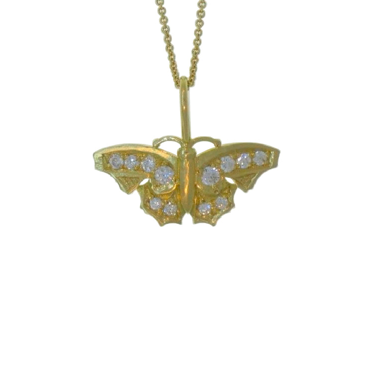 Diamond Butterfly Pendant