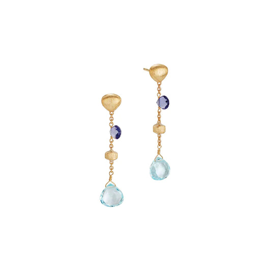 Iolite and Blue Topaz Paradise Short Drop Earrings