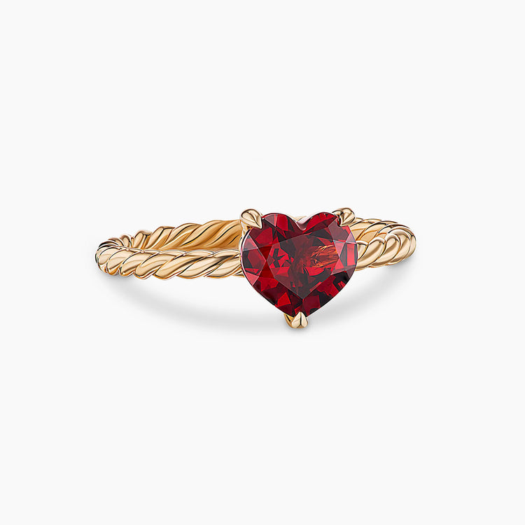 Châtelaine Heart Ring in Garnet