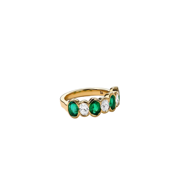 18KYG DIA & EMERALD BEZEL BRAND
