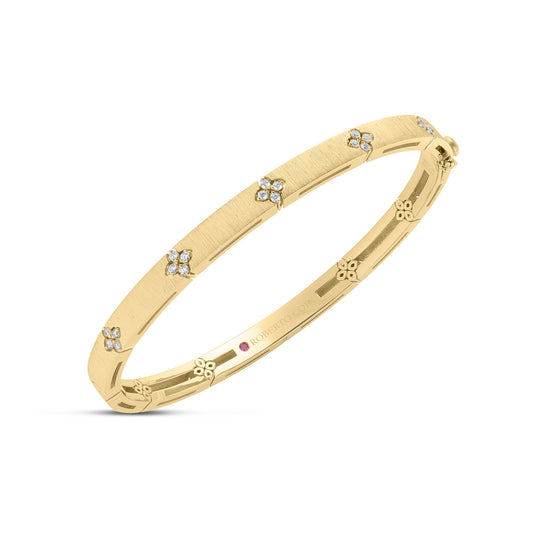 18k Yellow Gold Diamond Love in Verona Bangle