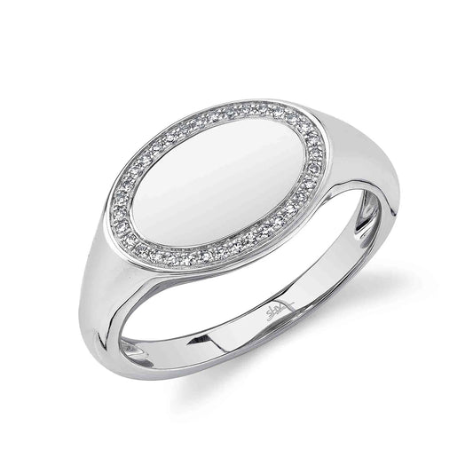 14Wyg  Diamond Signet Ring