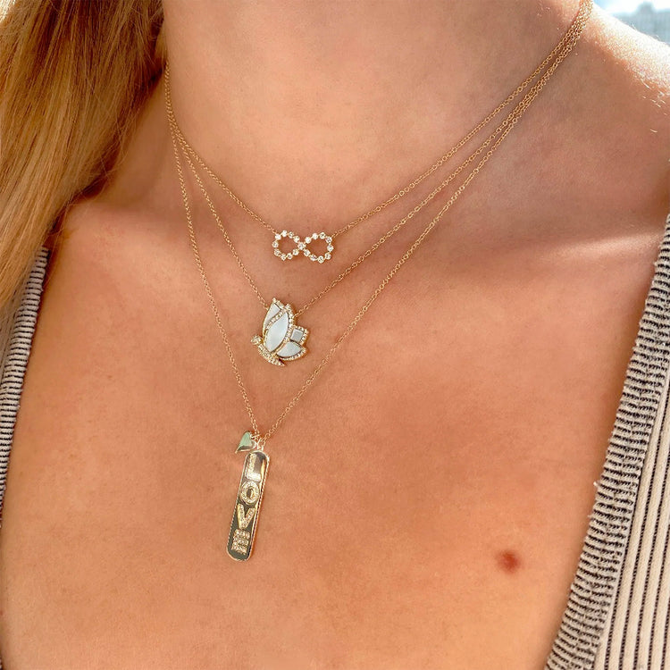 Diamond 'LOVE' Bar Necklace