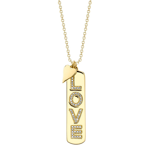Diamond 'LOVE' Bar Necklace