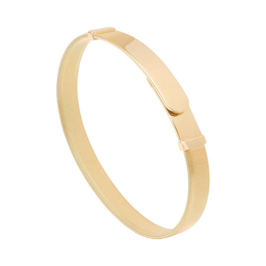 18K Yellow Gold Coil Large Bangle Bracelet