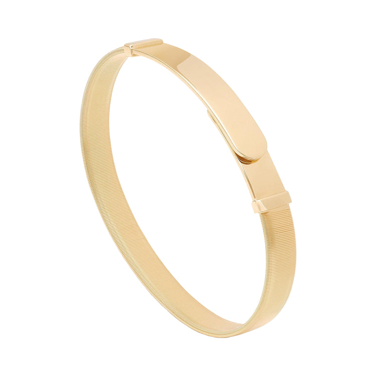 18K Yellow Gold Coil Large Bangle Bracelet
