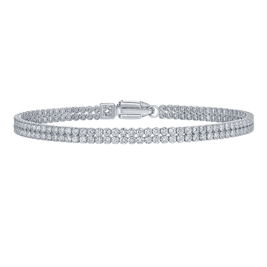 Lab Grown Diamond Two-Row Line Bracelet