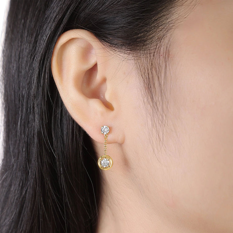 Lab Grown Diamond Drop Earrings