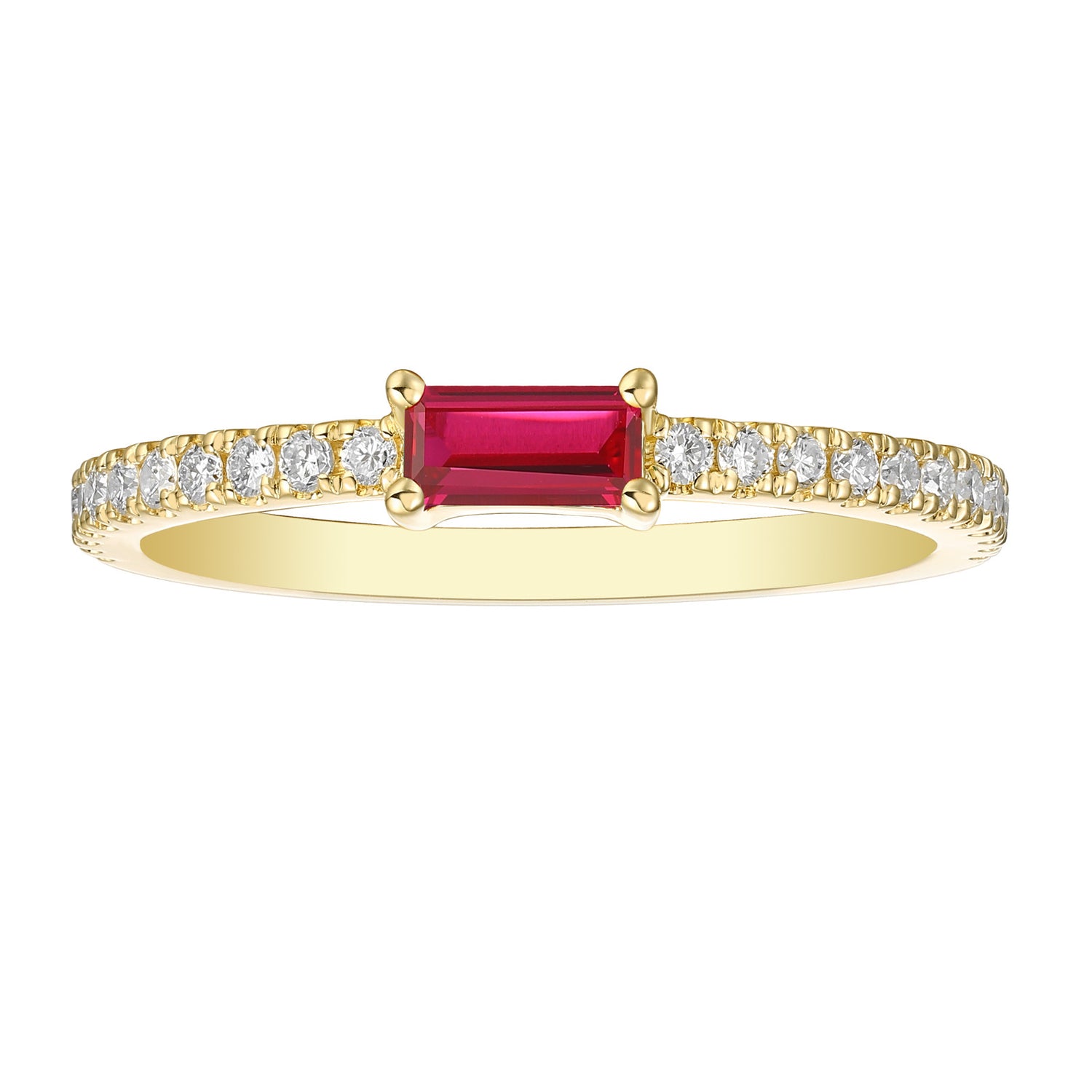 Ruby Diamond Stage Lab Grown Ruby & Diamond Band by Céleste Created Diamonds | Diamond Cellar