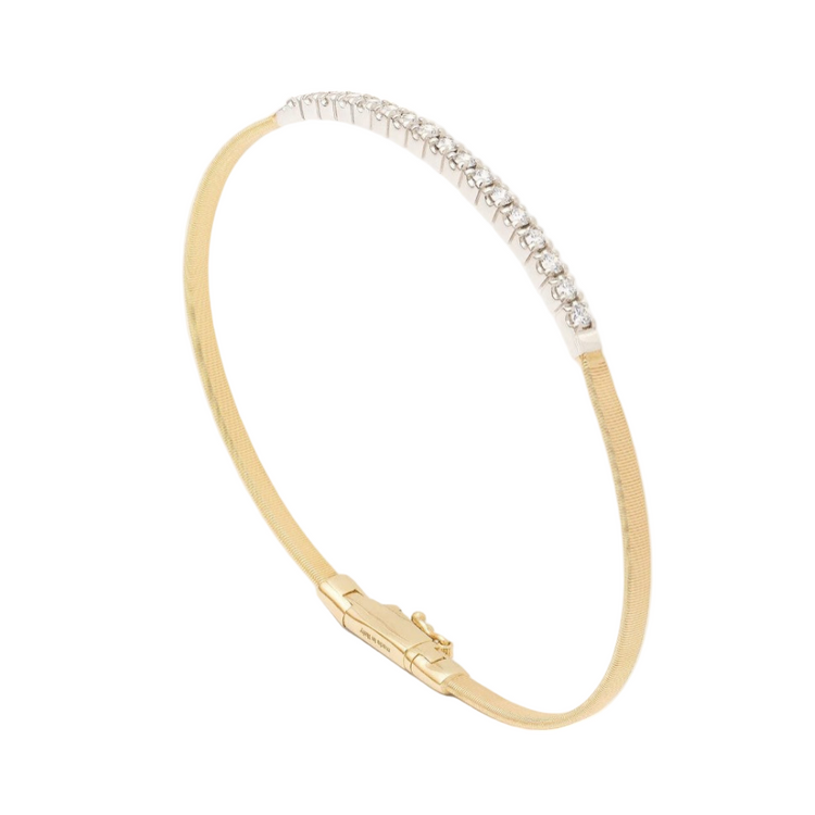 Yellow & White Gold Small Stackable Bracelet