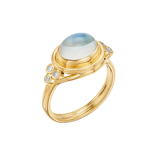 18K Classic Temple Ring