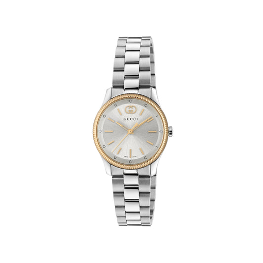 G-Timeless Silver Dial on Steel Bracelet