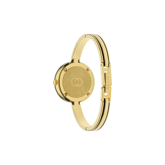 Play White Dial Gold-Tone Stainless Steel Bangle Watch