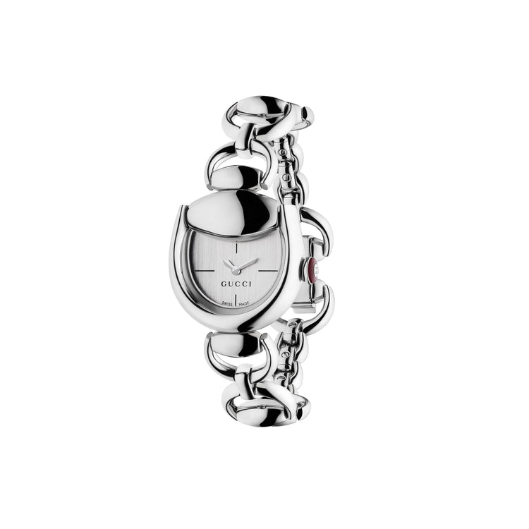 SS 28MM SILVER GUCCI HORSEBIT WATCH