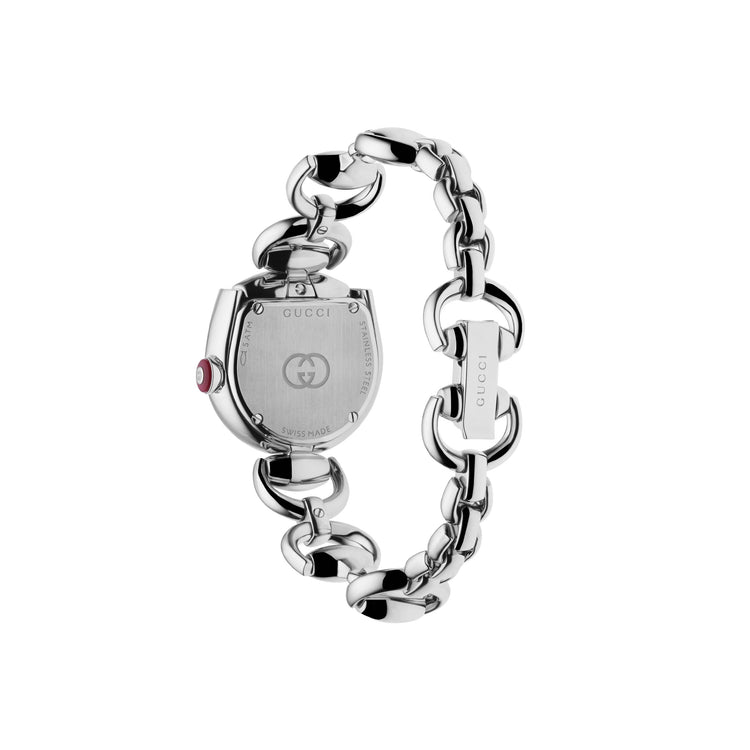 SS 28MM SILVER GUCCI HORSEBIT WATCH