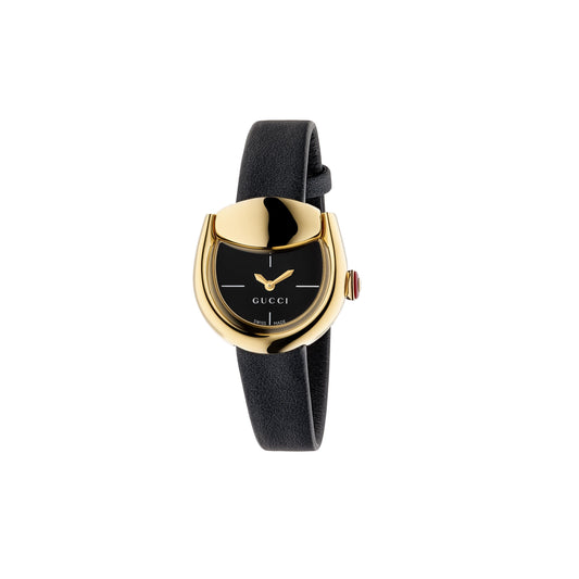 SS/YGPLTD 27X25MM BLK GUCCI HORSEBIT WATCH