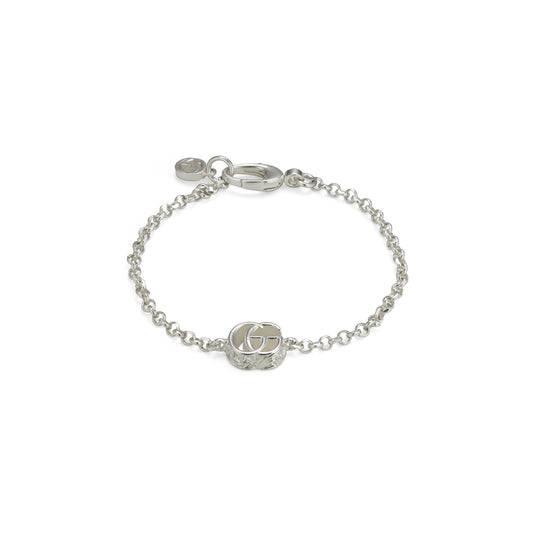 Sterling Silver GG Marmont Logo Bracelet