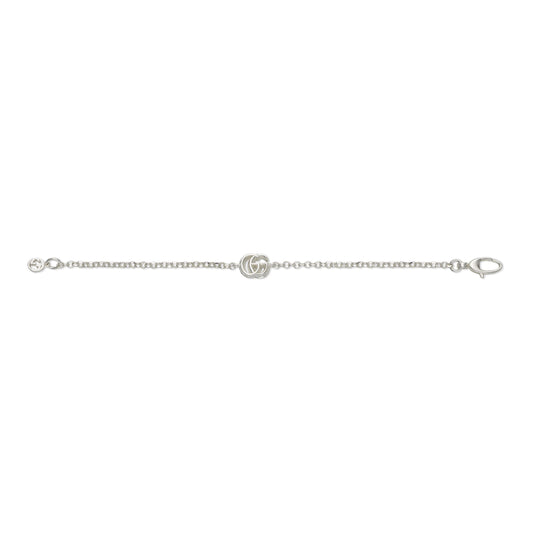 Sterling Silver GG Marmont Logo Bracelet